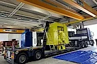 Truck loading of urgent replacement motor from stock