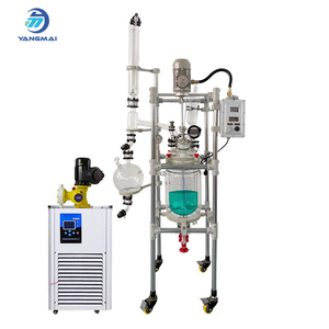 10L Double Layer Glass Reactor Chemical Reactor